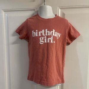 3 Year Unordinary Toddler Terracotta/White "Birthday Girl" shirt sleeve T-Shirt